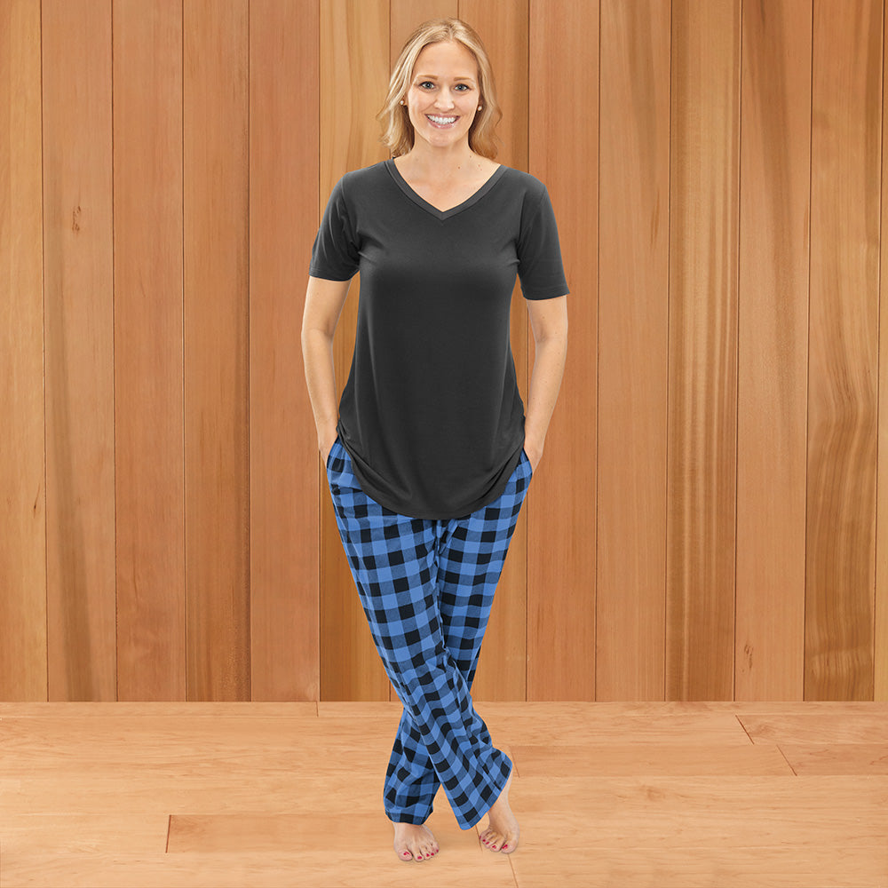 Hello Mello® Women's Plaid Pajama Set – To The Nines Manitowish Waters