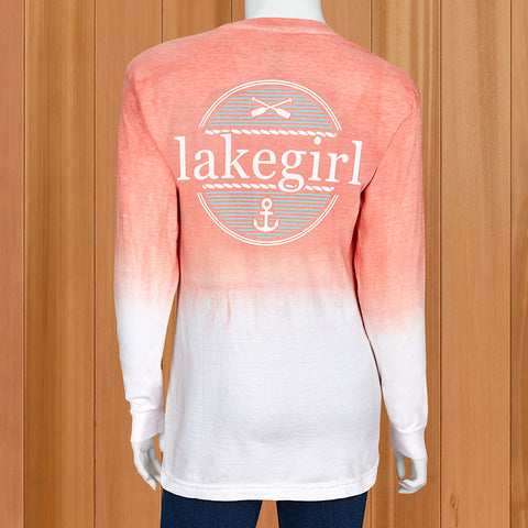 Lakegirl Women's Ombré Long Sleeve Tee