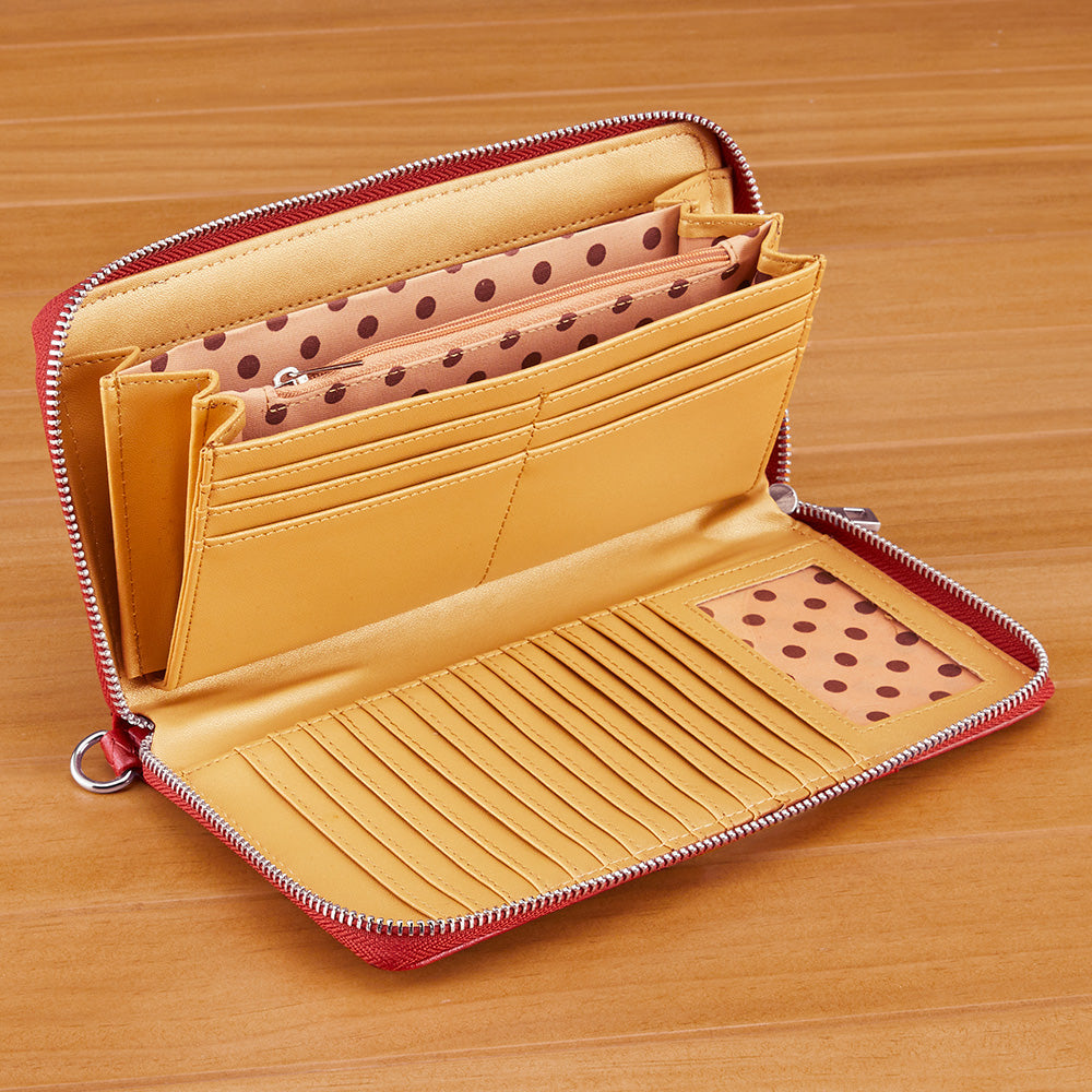 22 Tote Vegan Leather Wallet Clutch, Ostrich