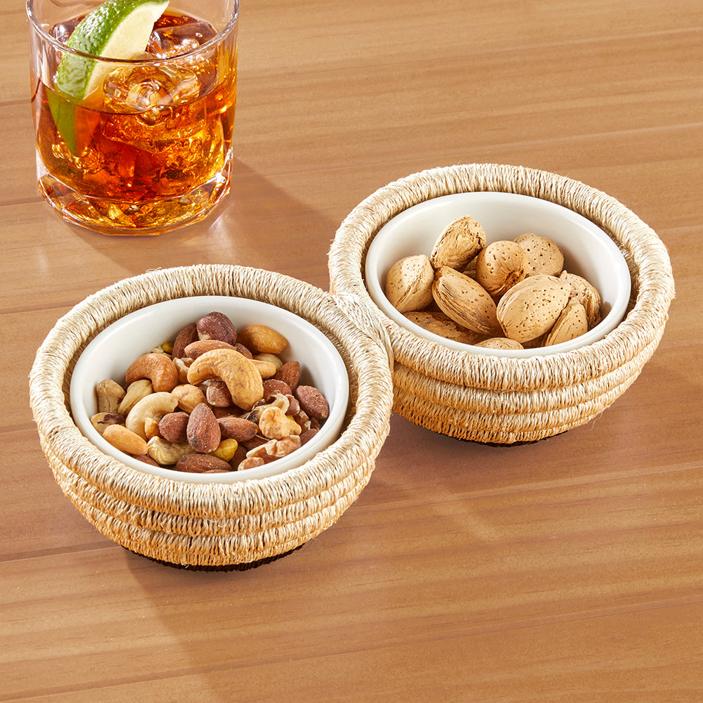 Martigues Abaca Condiment Server, 2 Bowl