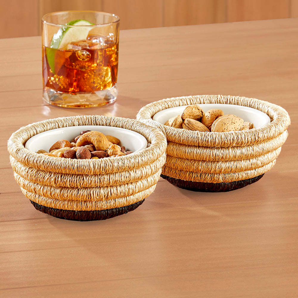 Martigues Abaca Condiment Server, 2 Bowl