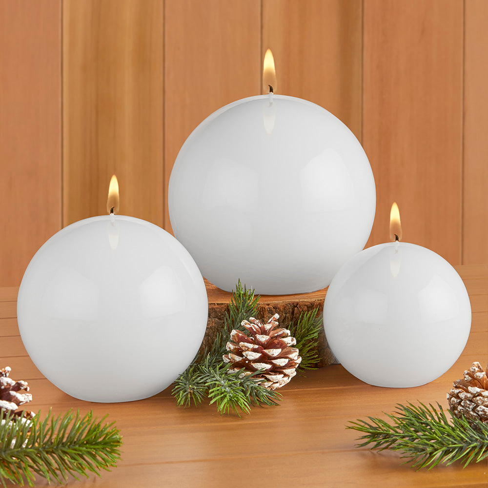 Zodax Shiny Christmas Ball Candle