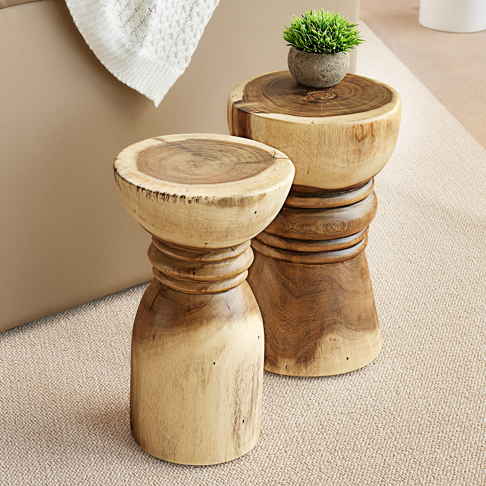 Suar Wood Stool / End Table