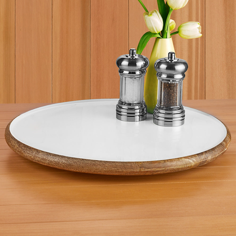 Maresias Enameled Mango Lazy Susan