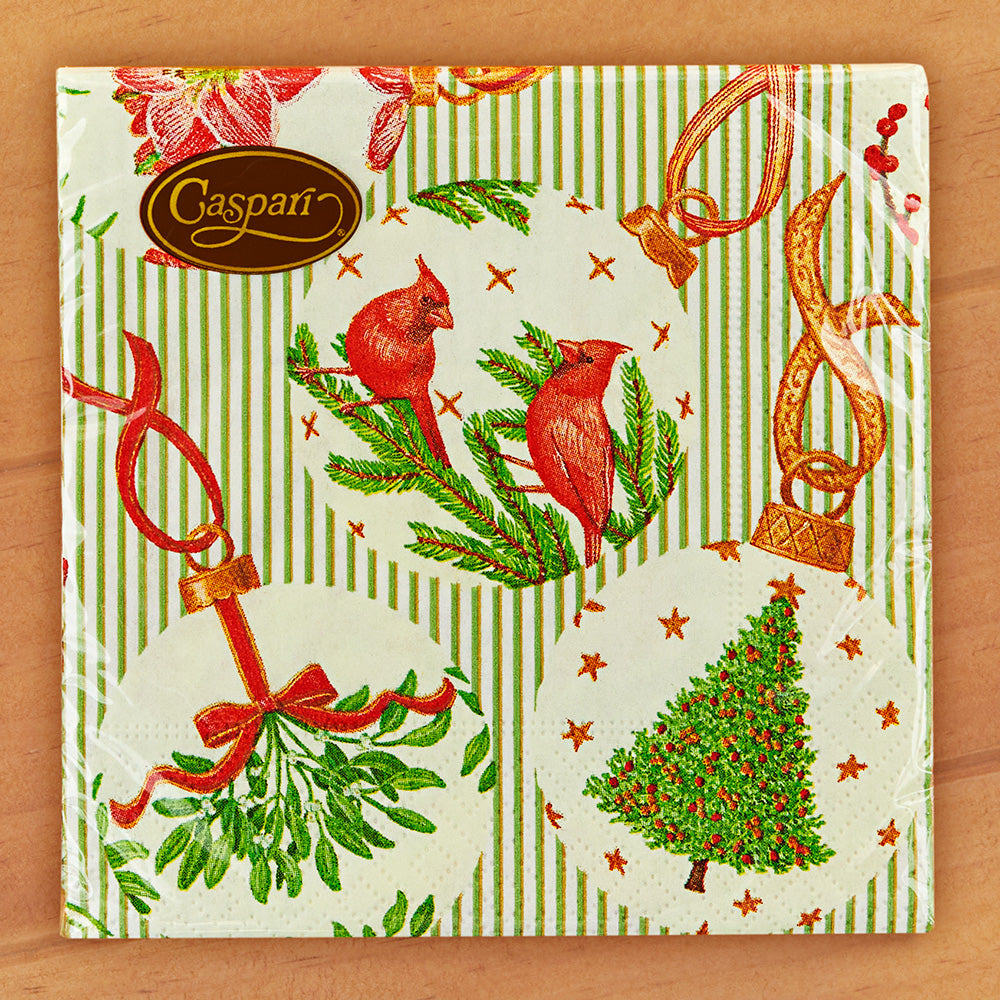 Caspari Paper Napkins, Botanical Ornaments