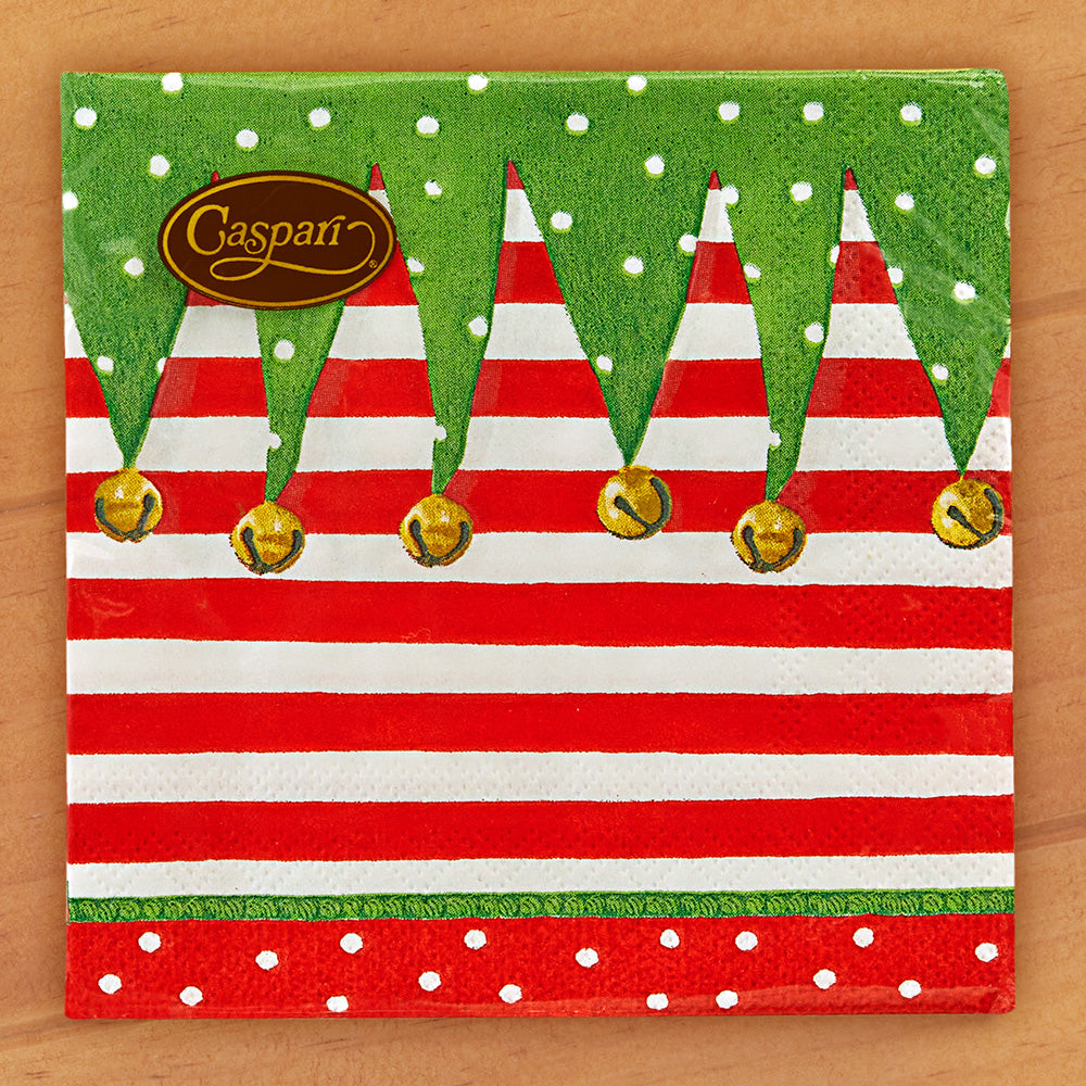 Caspari Paper Napkins, Stocking Stripe