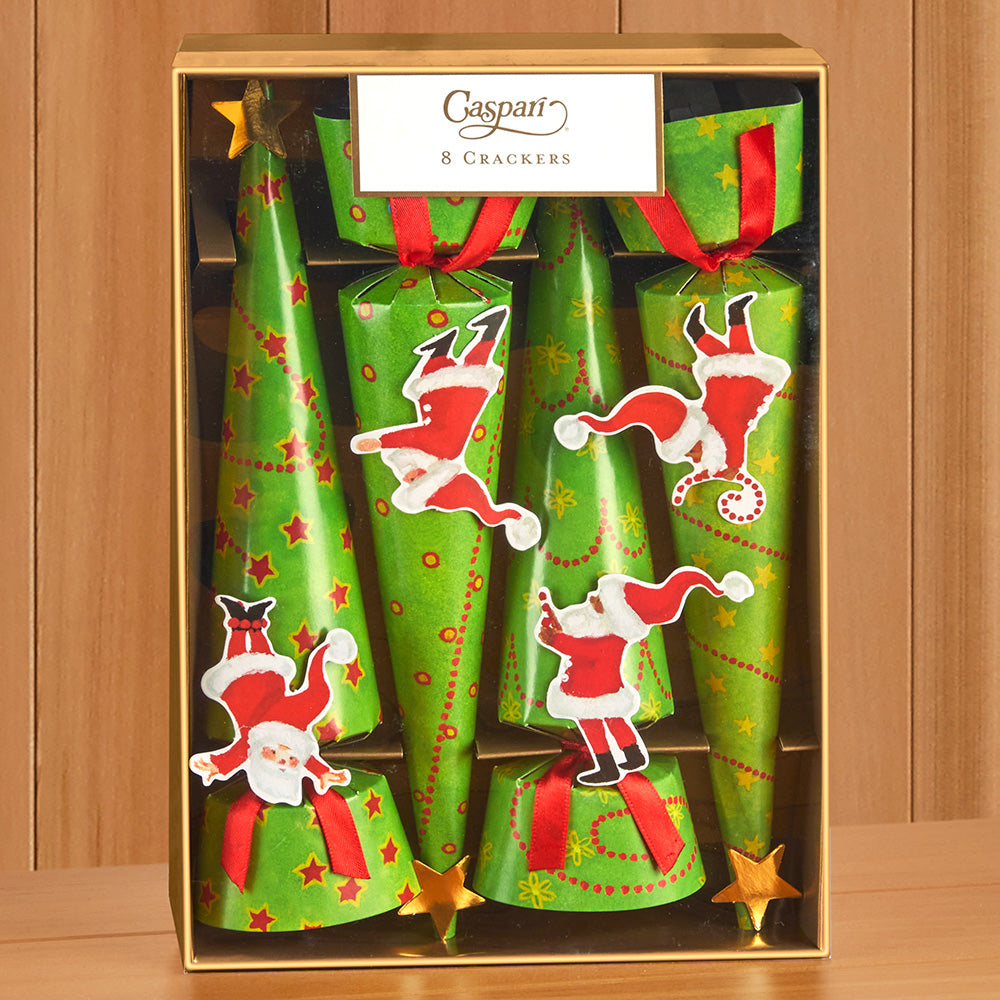 Caspari Party Crackers – Twirling Santa
