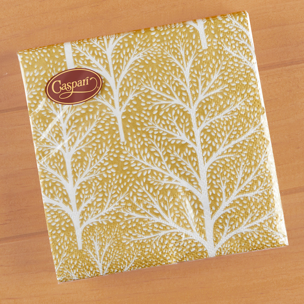 Caspari Paper Cocktail Napkins, Winter Tree
