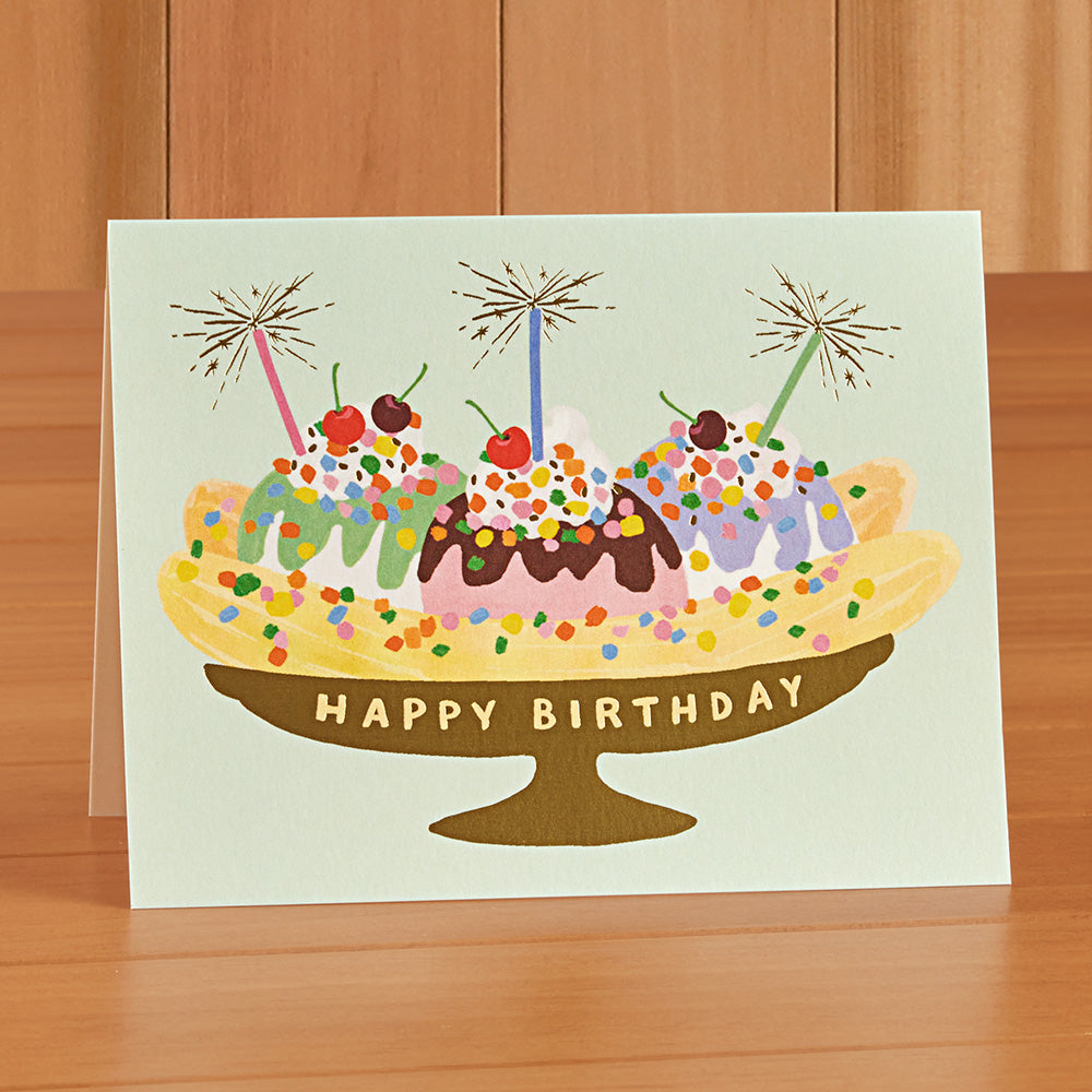 Rifle Paper Co. Birthday Card, Banana Split