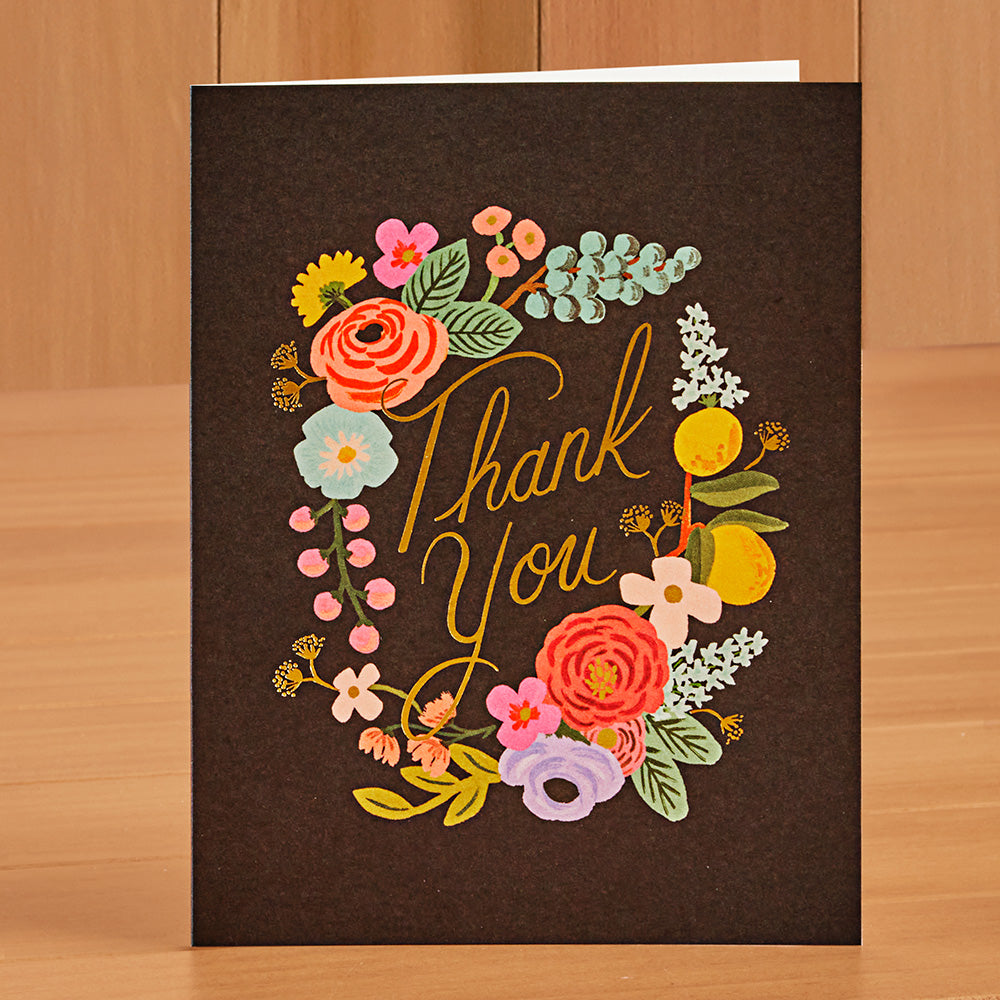 Rifle Paper Co. Thank You Card, Garden Party Wreath
