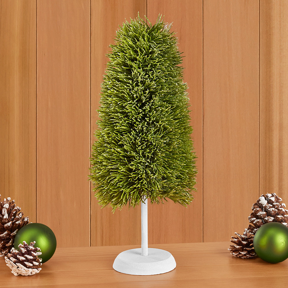 Glitter Frosted Faux Pine Trees