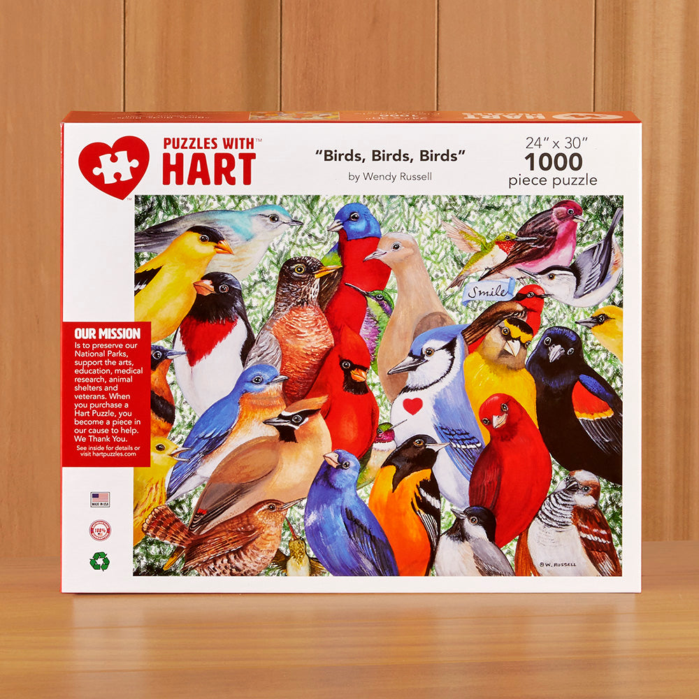 1,000 Piece Jigsaw Puzzle, Birds, Birds, Birds
