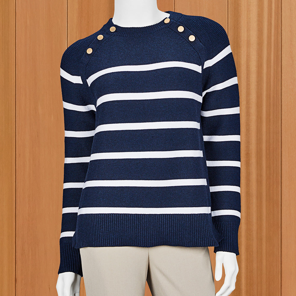 Kinross Women's Luxe Striped Sweater
