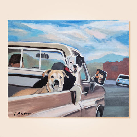"Going to Town" Original Oil Painting by Catherine Massaro