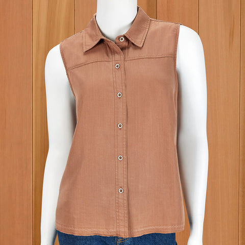 Renuar Women's Button-Down Sleeveless Shirt