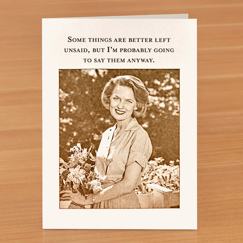 Shannon Martin Greeting Card, Left Unsaid
