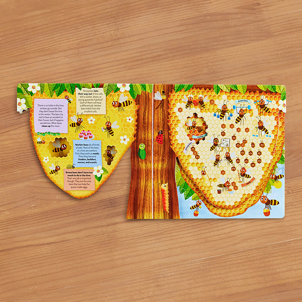 "Discovering the Busy World of the Beehive" Board Book by Petra Bartikova