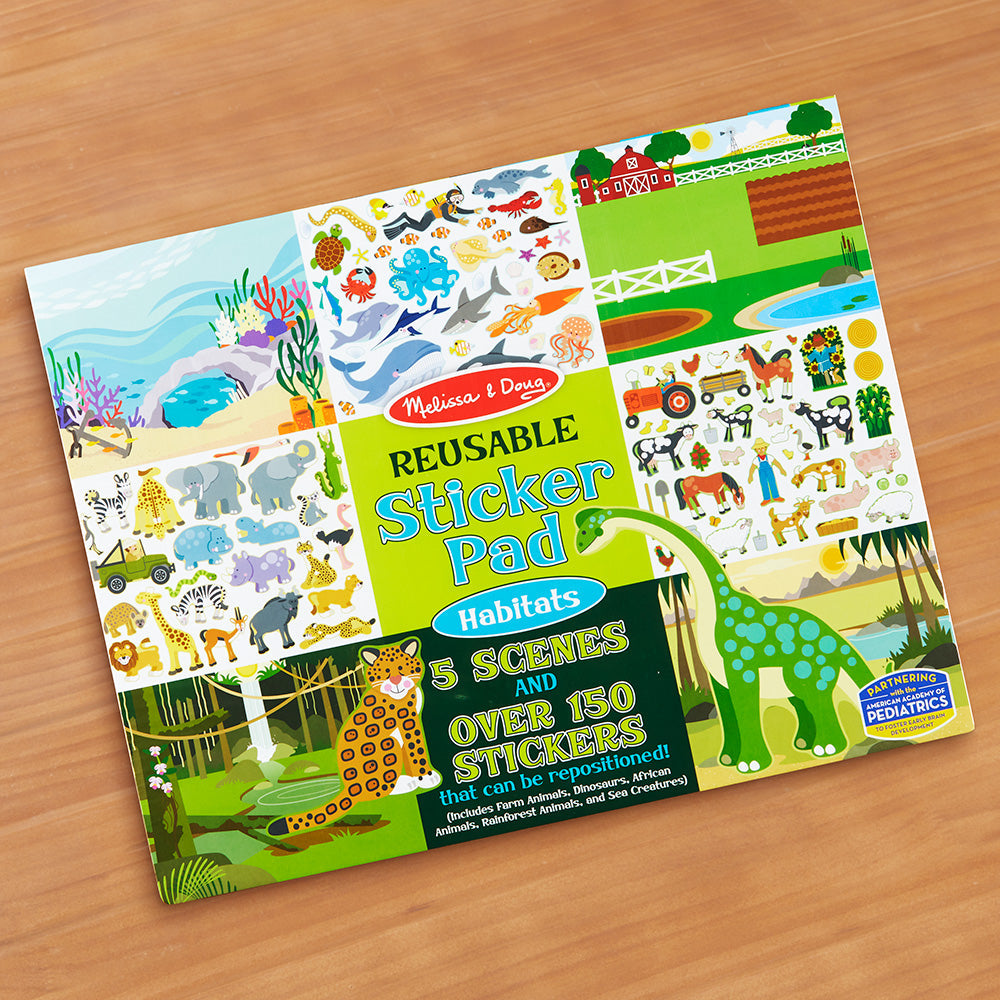 Melissa & Doug Reusable Sticker Pads, Habitats