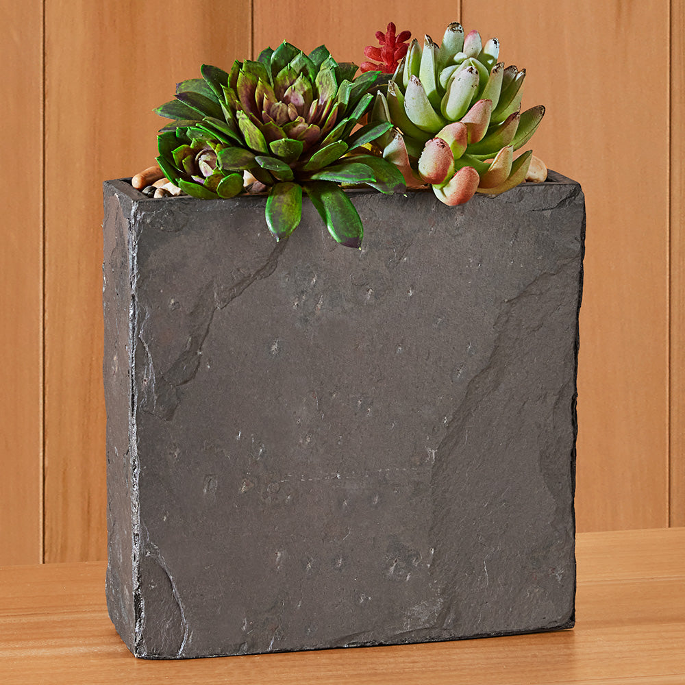 Geometric Slate Vase