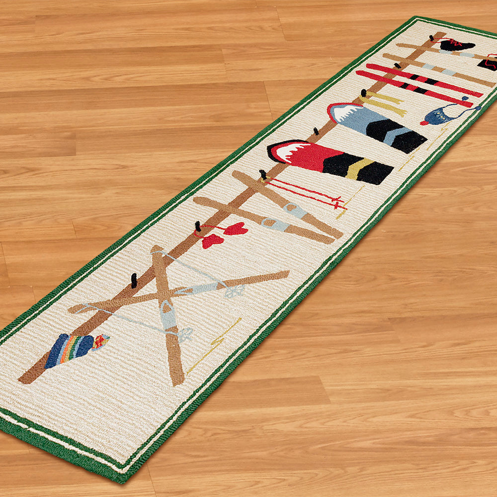 Chandler 4 Corners 30" x 8' Hooked Runner, Ski Rack