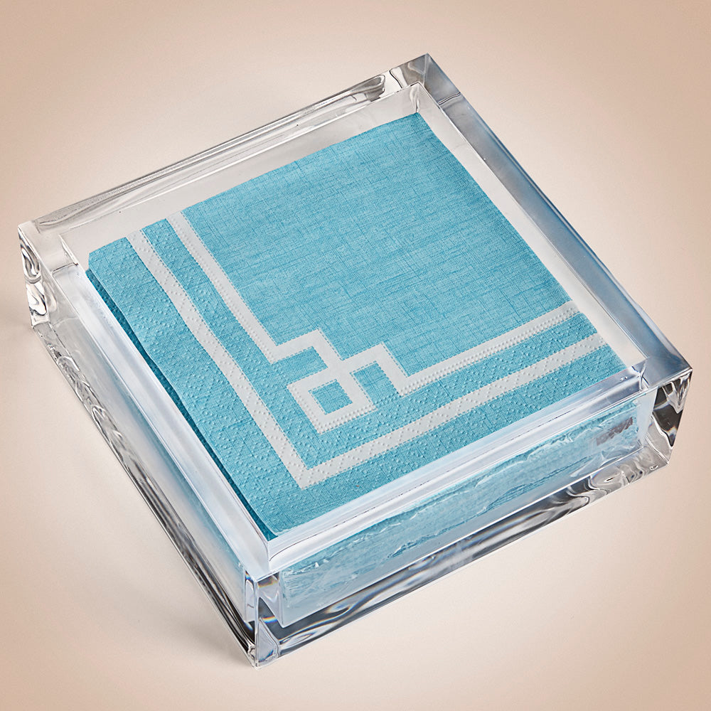 Caspari Acrylic Crystal Lucite Cocktail Napkin Holder