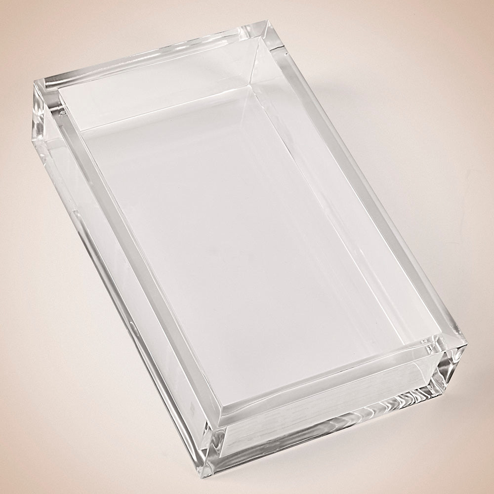 Caspari Acrylic Crystal Lucite Guest Towel Holder