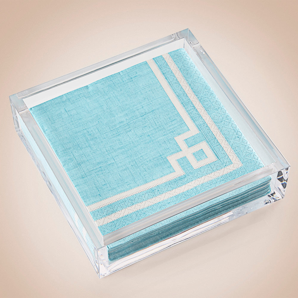 Caspari Acrylic Crystal Lucite Luncheon Napkin Holder