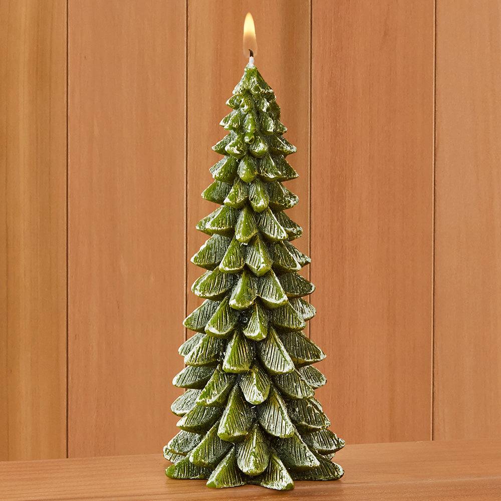 Winter Pine Tree Candle