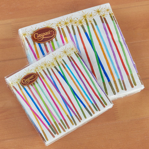 Caspari Paper Cocktail & Luncheon Napkins, Party Candles