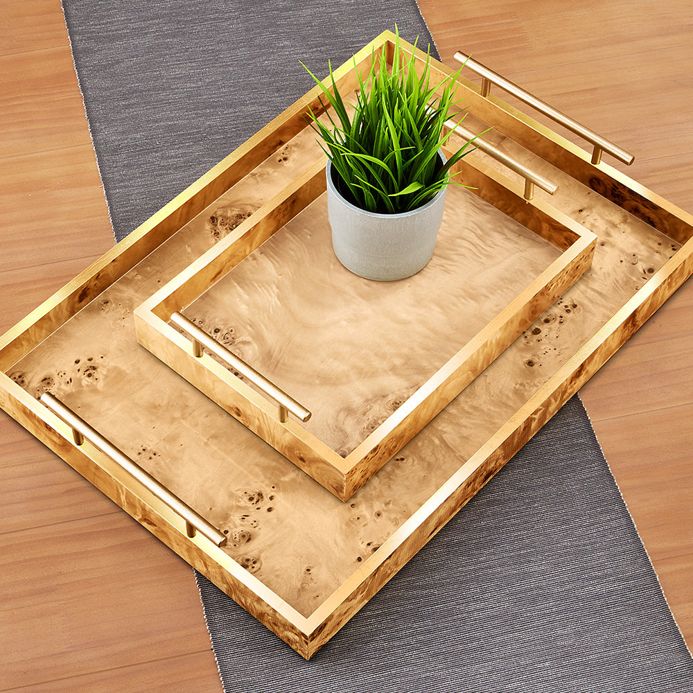 Maple Burl Wood Serving Tray
