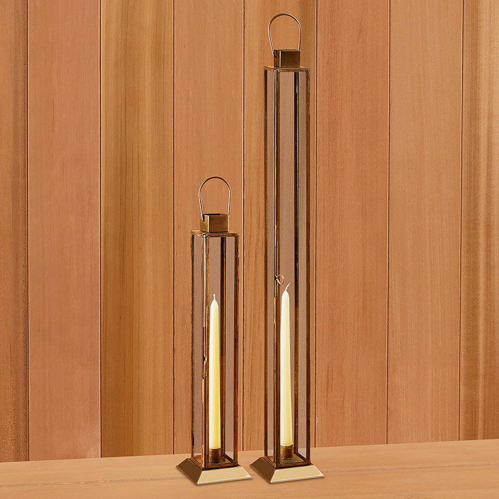 Henley Iron and Glass Lantern Candleholder