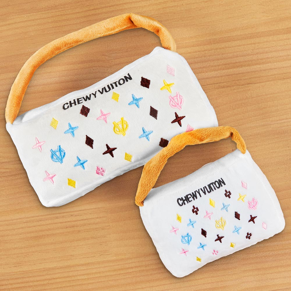 Chewy Vuiton Handbag Dog Toy