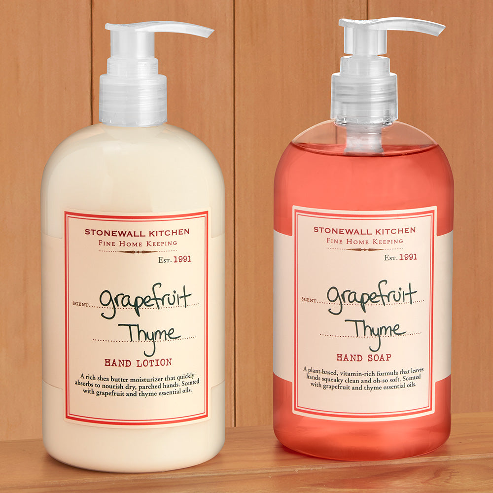 Stonewall Kitchen Hand Soap/Lotion, Grapefruit Thyme – To The