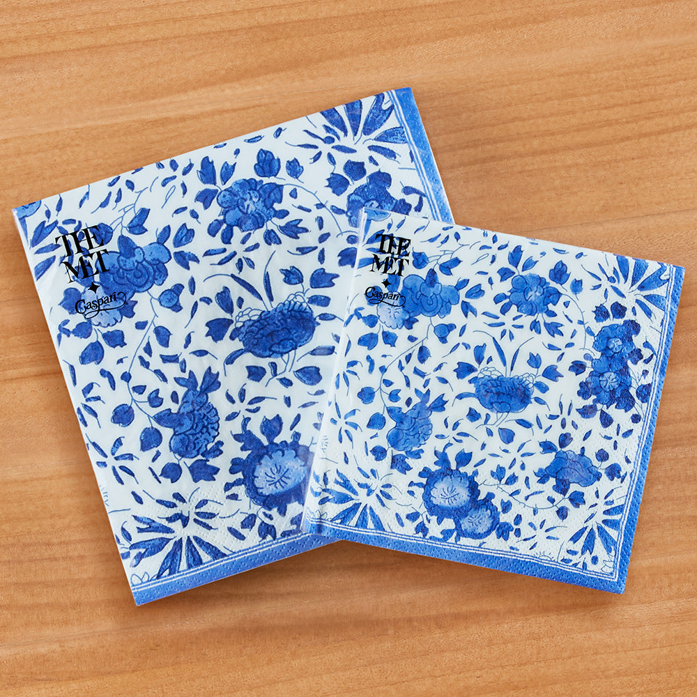 Caspari Paper Napkins & Guest Towels, Delft Blue