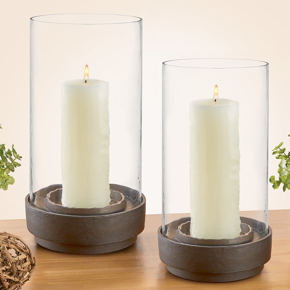 Trenton Hammered Glass Hurricane