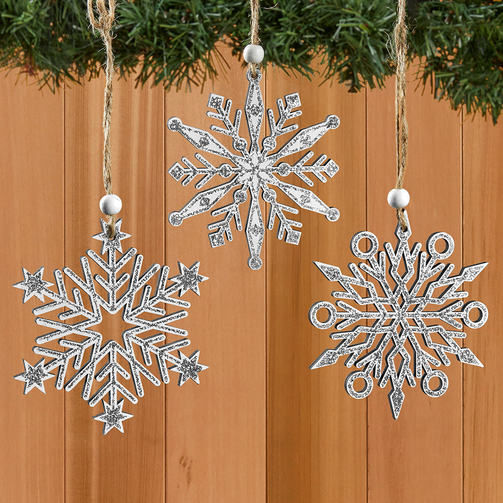 Sparkle Snowflake Ornaments