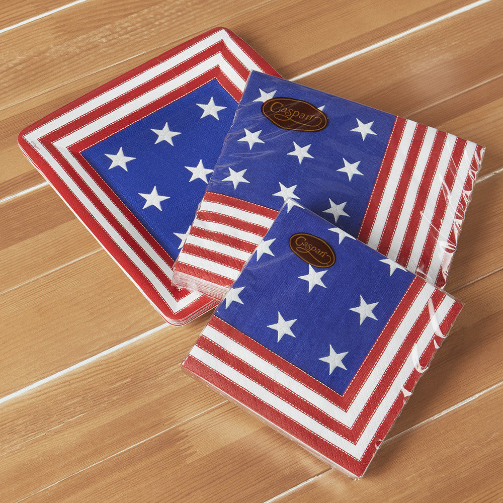 Caspari Paper Napkins - Star Spangled