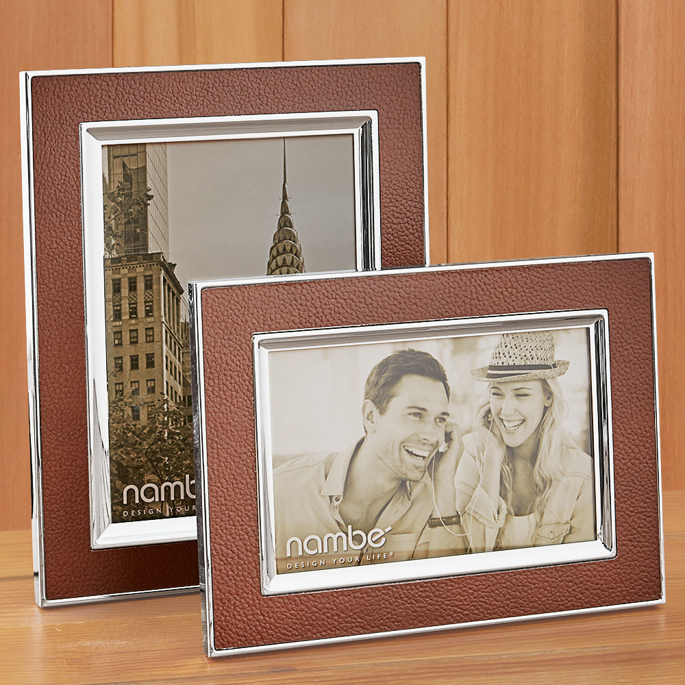 Nambé Novara Leather Picture Frame