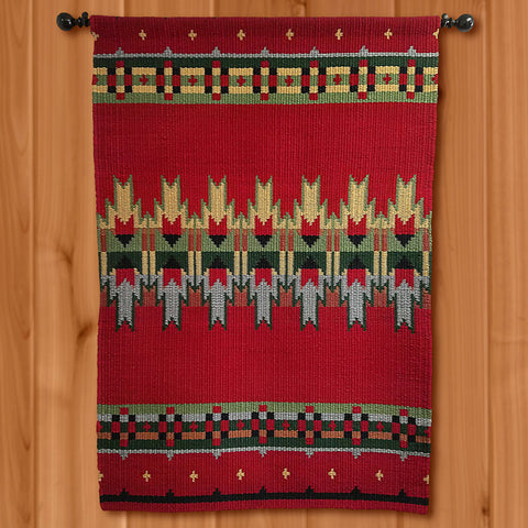 "Window on Land" Reversible Woven Wall Hanging / Area Rug