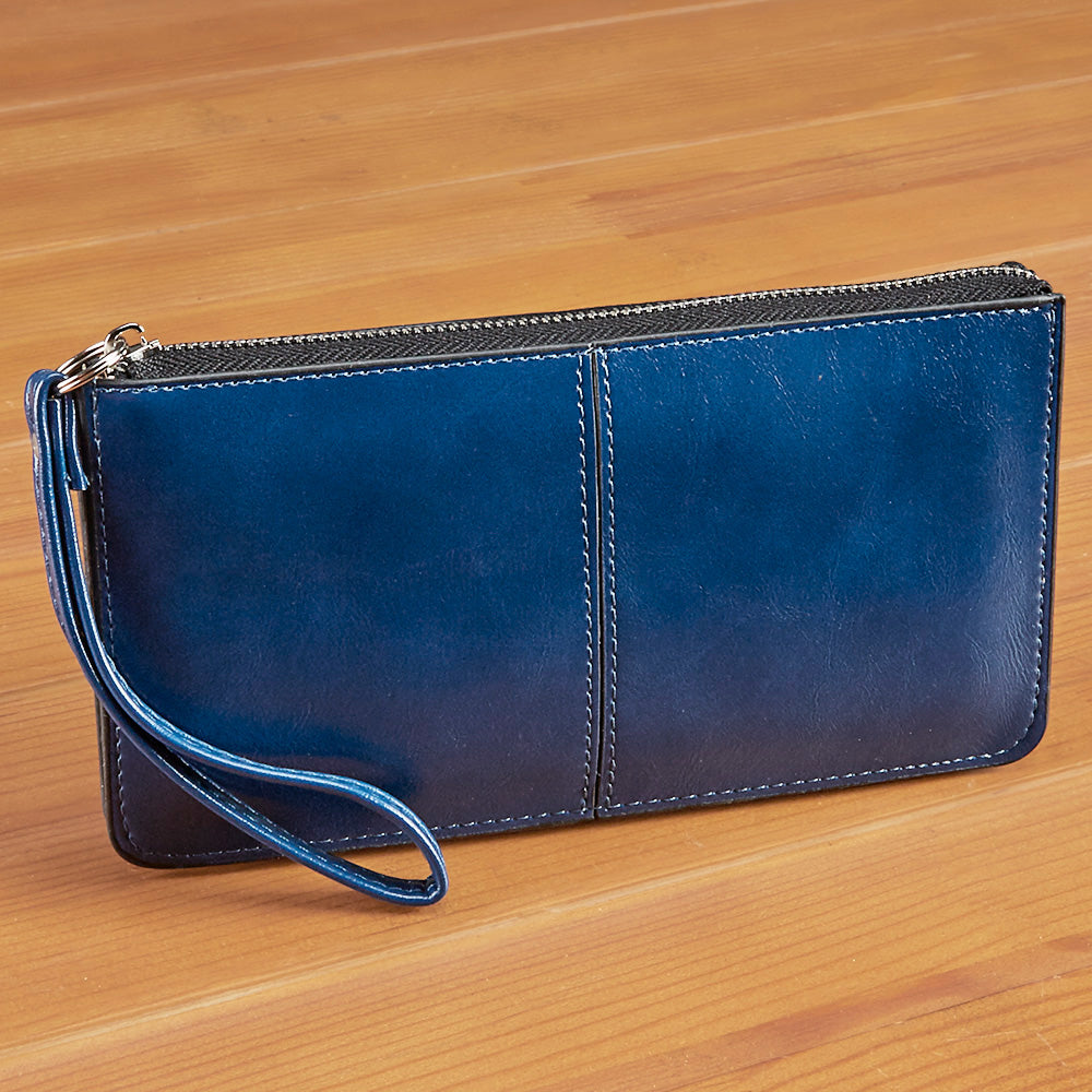 22 Tote Vegan Smooth Leather Three Pocket Wristlet