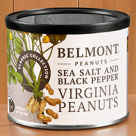 Belmont Gourmet Virginia Peanuts, Sea Salt and Black Pepper