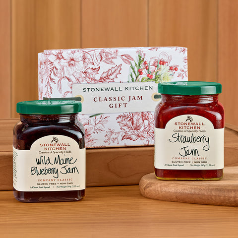 Stonewall Kitchen Holiday Classic Jam Collection , Pine Box