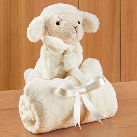 Jellycat Stuffed Animal Plush Soother Baby Blanket, Bashful Lamb