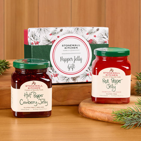 Stonewall Kitchen Holiday Pepper Jelly Collection, Pine Box