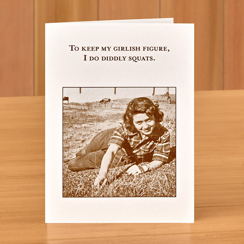 Shannon Martin Birthday Card, Girlish Figure