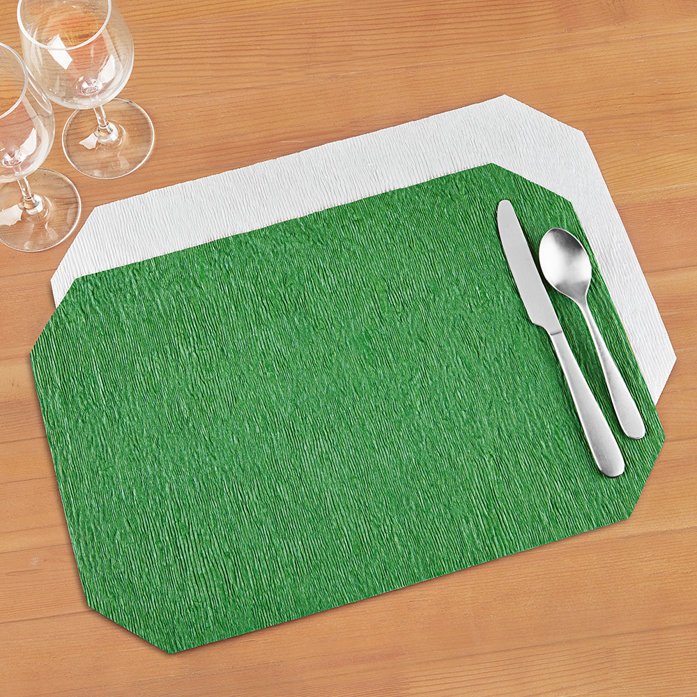 Skyros Designs "Peasant Mats" Reversible Wax-Coated Crinkled Paper Placemats