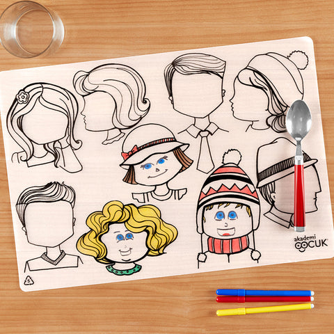 Funny Mat Washable Reusable Coloring Mats