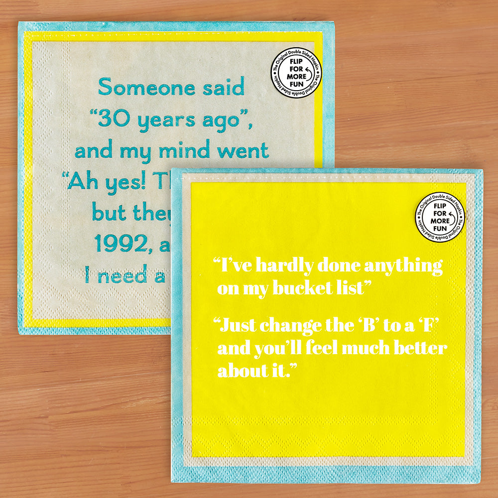 Drinks on Me Cocktail Napkins, Bucket List