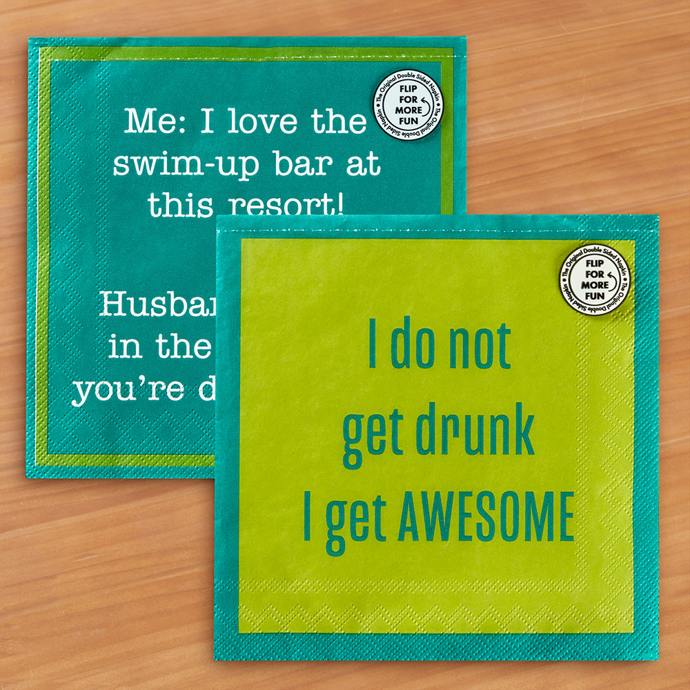 Drinks on Me Cocktail Napkins, Awesome