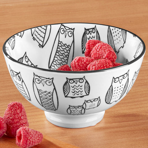 Torre & Tagus Kiri Porcelain Bowl, Owls